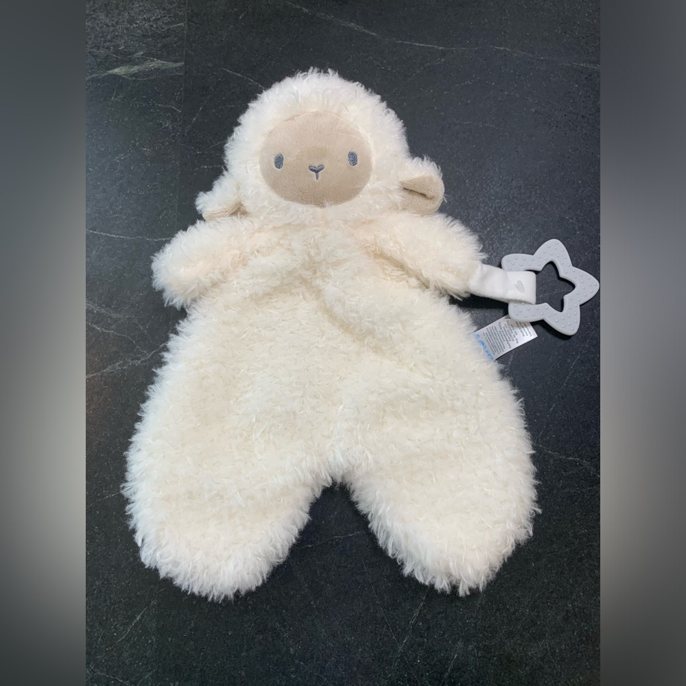 CARTERS | Baby Lamb Plush w/ Teether Security Blanket Lovey | Style #68481